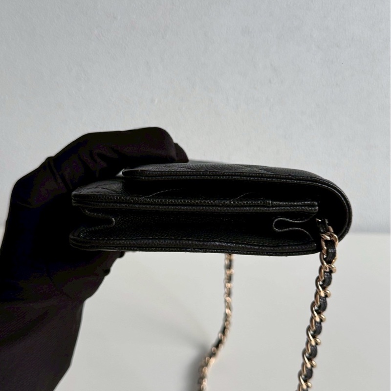 閒置全新✨全配有購證 Chanel 香奈兒 Classic 24A 發財WOC 季節款 斜背包 肩背包-11