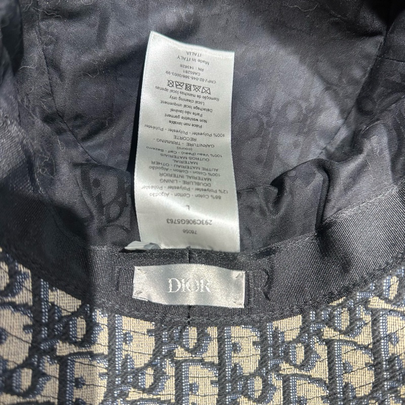 Dior迪奧印花黑扣帽子-5