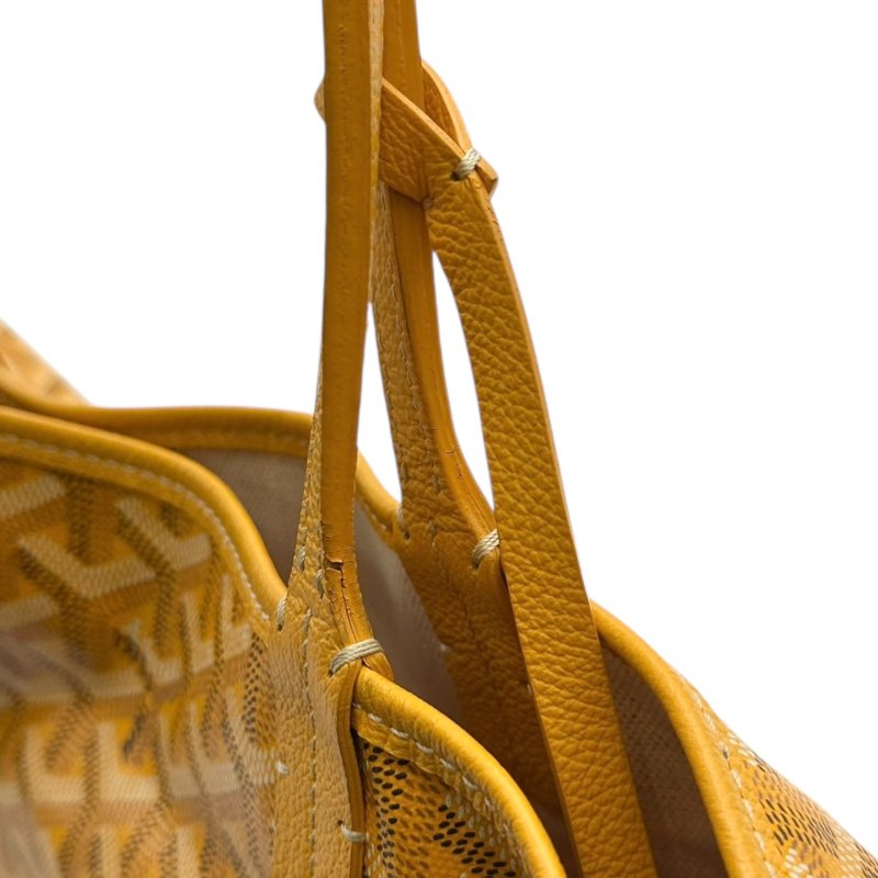 【美收精品】GOYARD 黃色老花手提袋 B-737【隔月月中將轉賣至日本 上架期限30天】-9