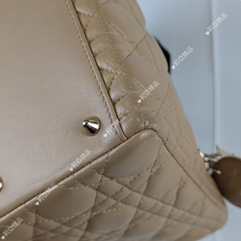 莉亞精品♡Dior 奶茶黛妃包 二手美包-11