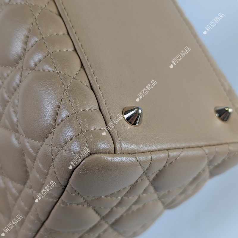 莉亞精品♡Dior 奶茶黛妃包 二手美包-12