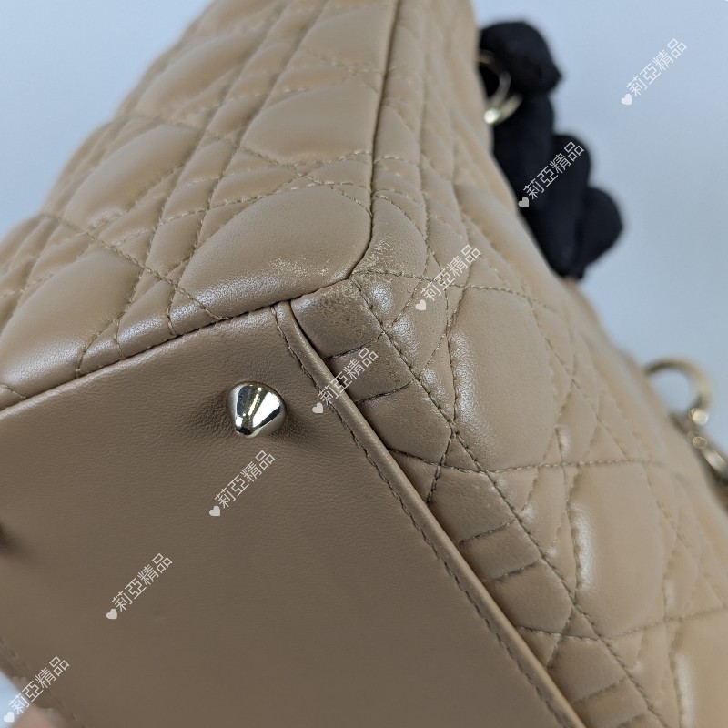 莉亞精品♡Dior 奶茶黛妃包 二手美包-13