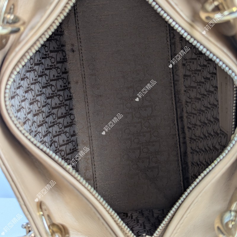 莉亞精品♡Dior 奶茶黛妃包 二手美包-14