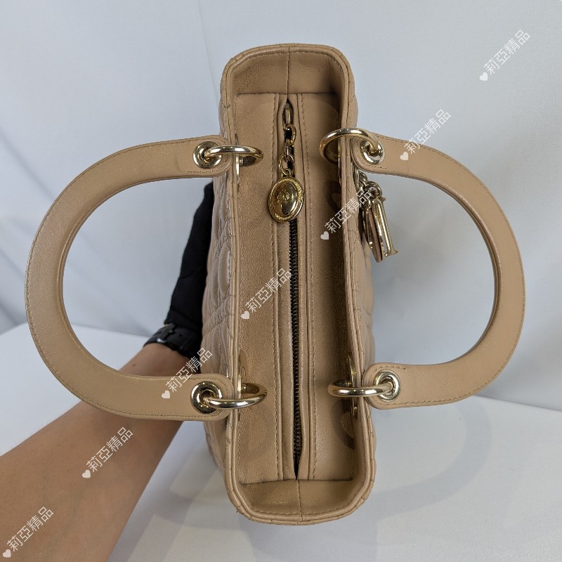 莉亞精品♡Dior 奶茶黛妃包 二手美包-8