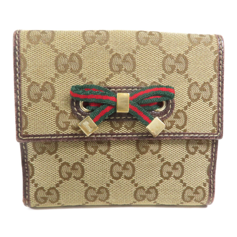 GUCCI 帆布Wallet金扣錢包-0