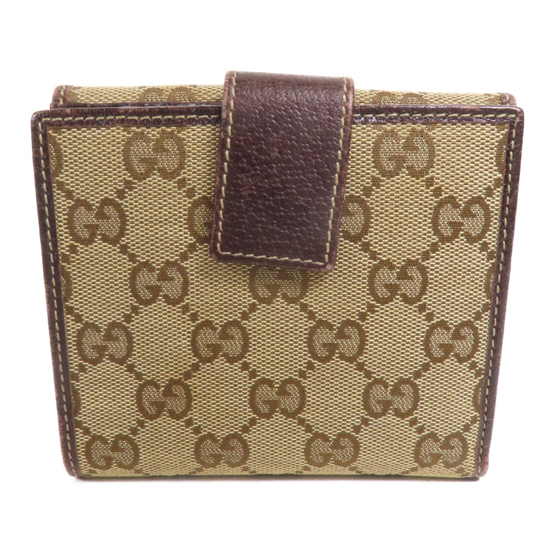 GUCCI 帆布Wallet金扣錢包-1