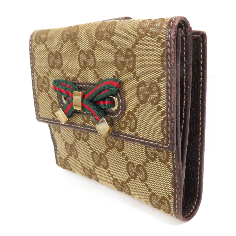 GUCCI 帆布Wallet金扣錢包-2