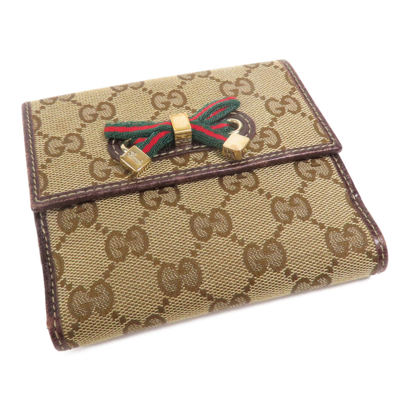 GUCCI 帆布Wallet金扣錢包-3
