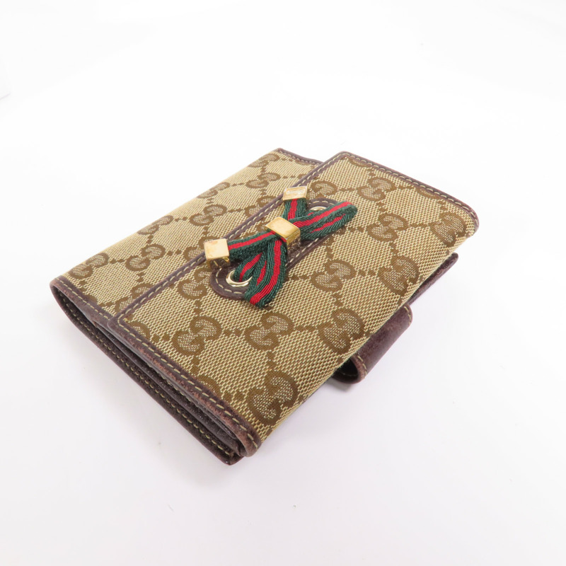 GUCCI 帆布Wallet金扣錢包-4