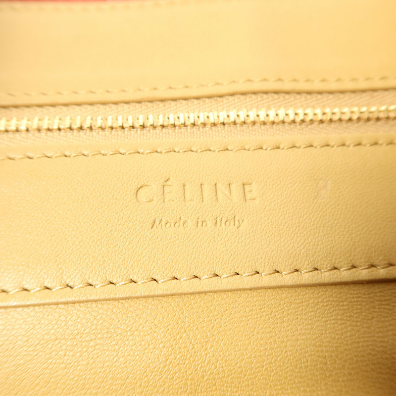 CELINE 羊皮皮革CABAS Tote Bag金扣手挽袋-6