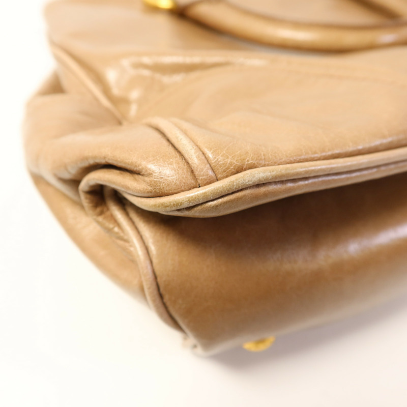 PRADA 牛皮皮革2 Way Shoulder金扣手挽肩背兩用袋-7