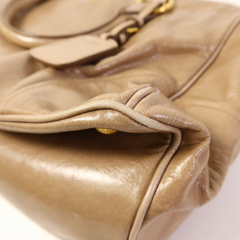 PRADA 牛皮皮革2 Way Shoulder金扣手挽肩背兩用袋-8