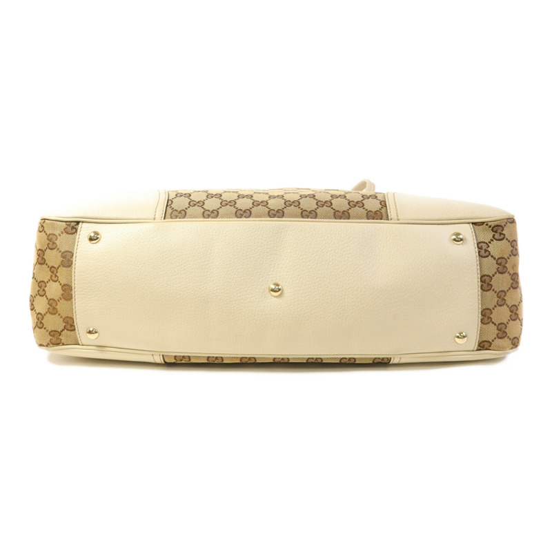 GUCCI 帆布Shoulder Tote金扣肩背袋/手挽袋-3