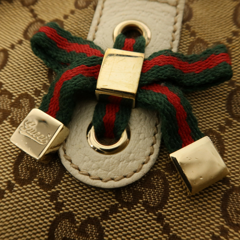 GUCCI 帆布Shoulder Tote金扣肩背袋/手挽袋-8