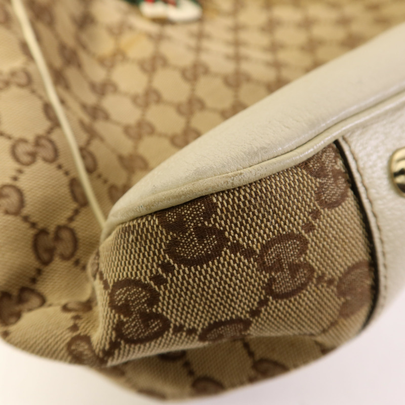 GUCCI 帆布Shoulder Tote金扣肩背袋/手挽袋-10