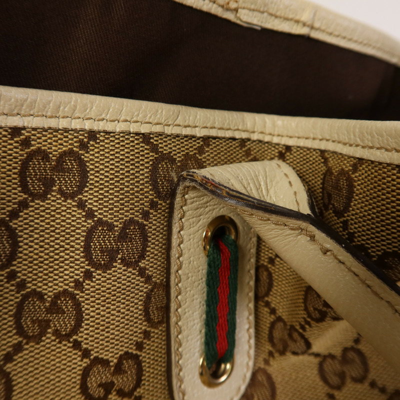 GUCCI 帆布Shoulder Tote金扣肩背袋/手挽袋-15