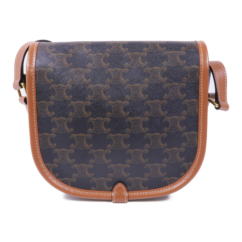 CELINE 塗層帆布Folco Bag金扣肩背袋-1