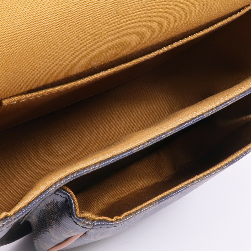 CELINE 塗層帆布Folco Bag金扣肩背袋-4