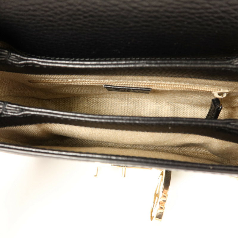 GUCCI 牛皮皮革Chain Shoulder金扣鏈帶肩背袋-5