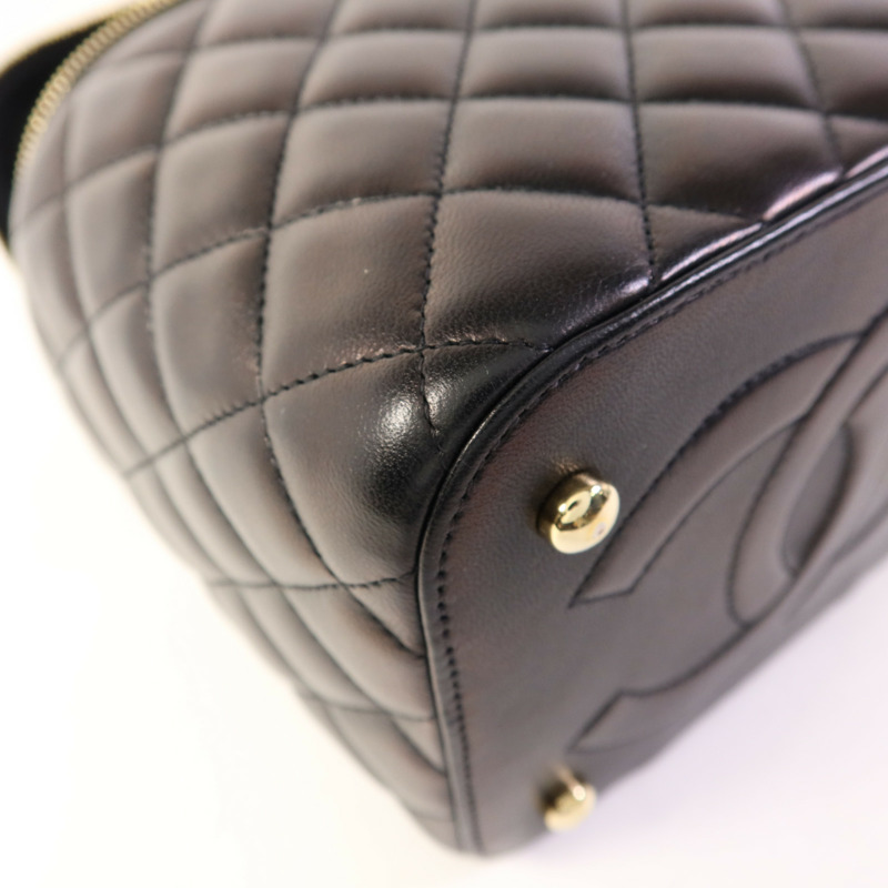 CHANEL 羊皮皮革Vanity Case金扣手挽肩背兩用袋-10