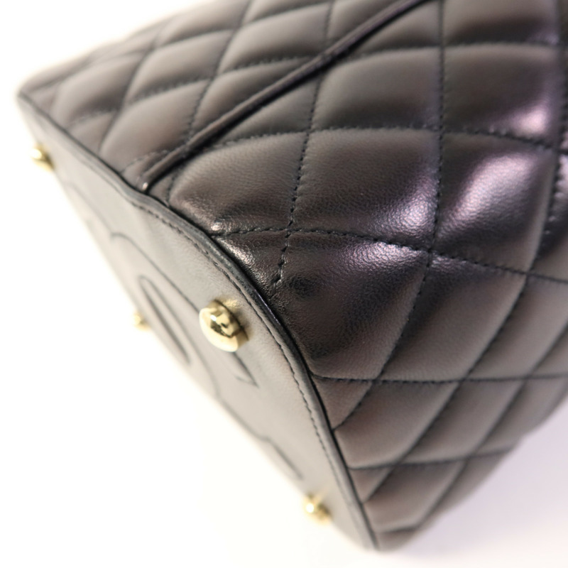 CHANEL 羊皮皮革Vanity Case金扣手挽肩背兩用袋-11