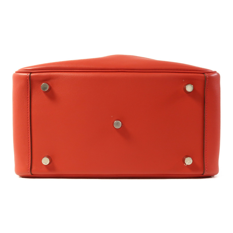 HERMES Swift皮革Lindy 26銀扣手挽肩背兩用袋Rouge Casaque-3