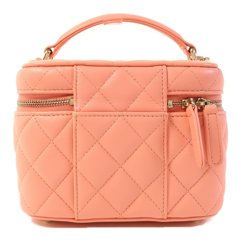 CHANEL 羊皮皮革Vanity Case金扣手挽肩背兩用袋-1