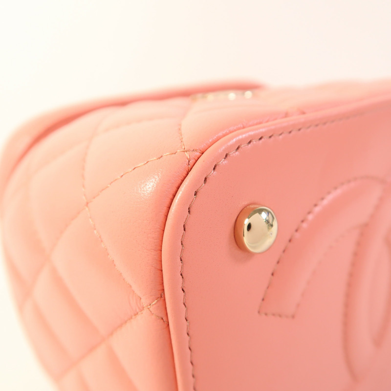 CHANEL 羊皮皮革Vanity Case金扣手挽肩背兩用袋-11