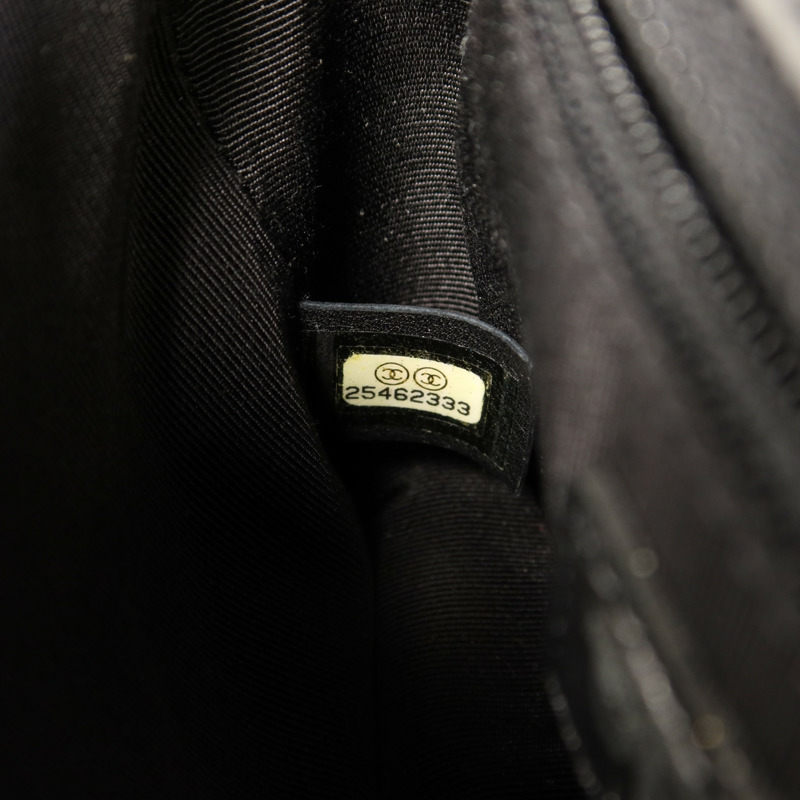 CHANEL 牛皮皮革Chain Shoulder銀扣鏈帶肩背袋-7