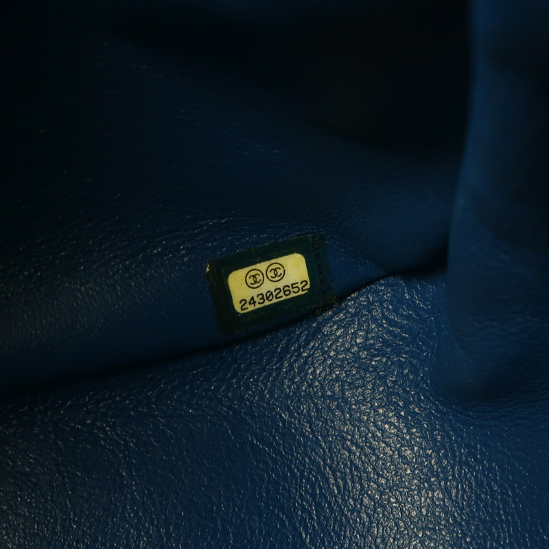 CHANEL 羊皮皮革Chain Shoulder金扣手挽肩背兩用袋-6