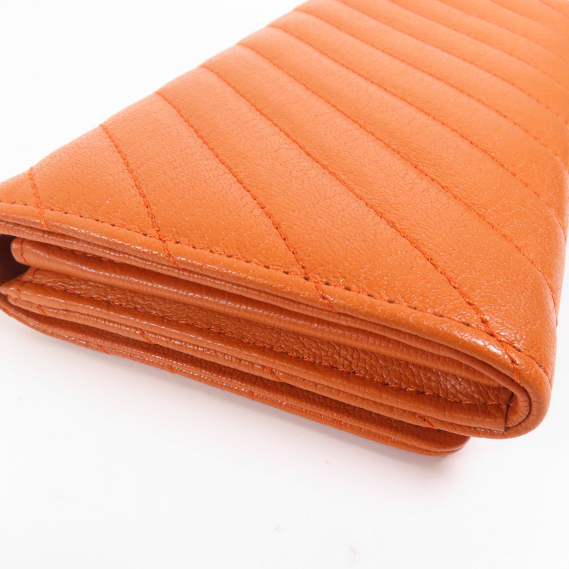 CHANEL 牛皮皮革Long Wallet金扣長錢包-8