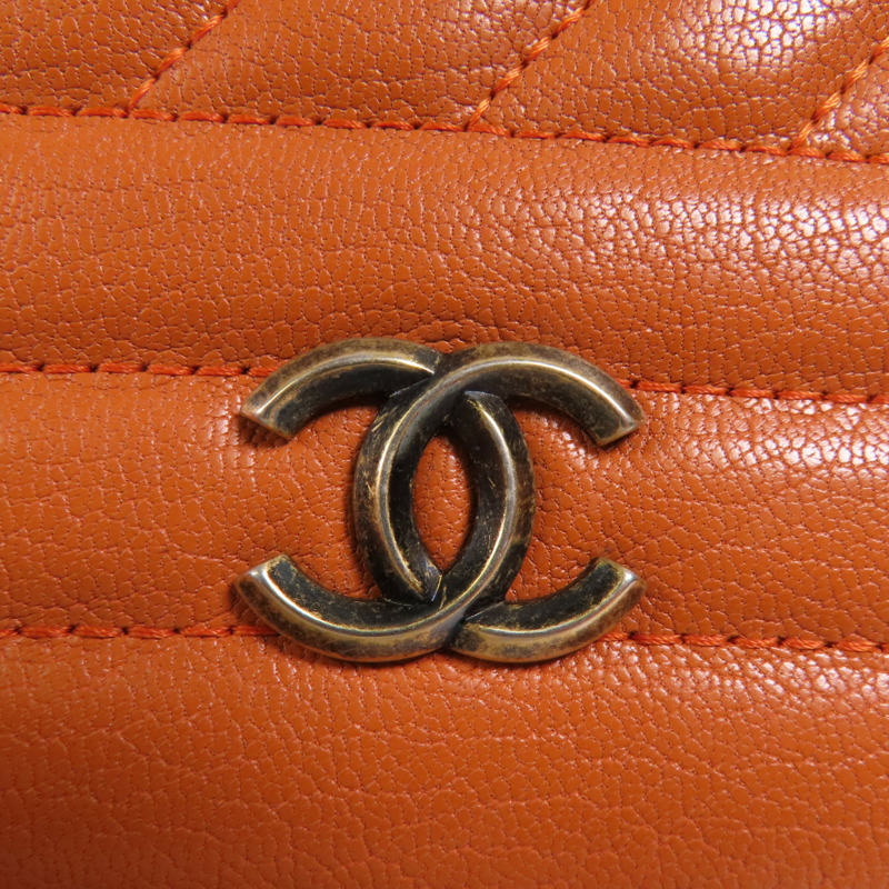 CHANEL 牛皮皮革Long Wallet金扣長錢包-9