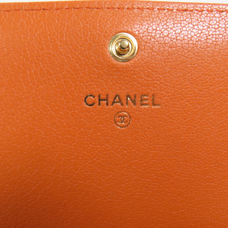 CHANEL 牛皮皮革Long Wallet金扣長錢包-12