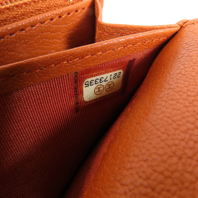 CHANEL 牛皮皮革Long Wallet金扣長錢包-15