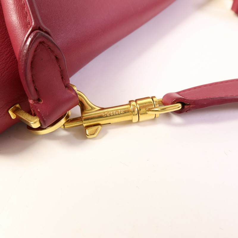 CELINE 牛皮皮革Trapeze金扣手挽肩背兩用袋-9