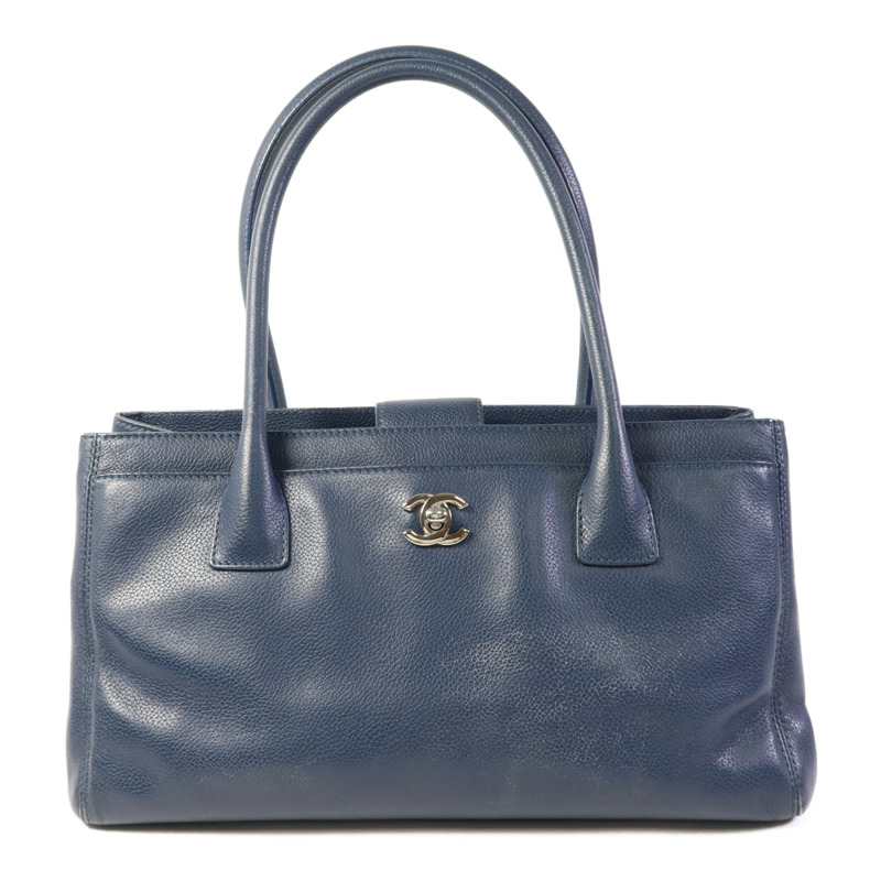 CHANEL 牛皮皮革Shoulder Bag銀扣肩背袋-0