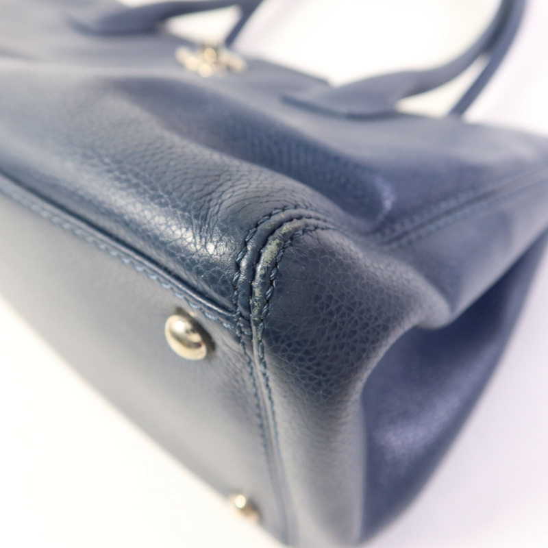 CHANEL 牛皮皮革Shoulder Bag銀扣肩背袋-10