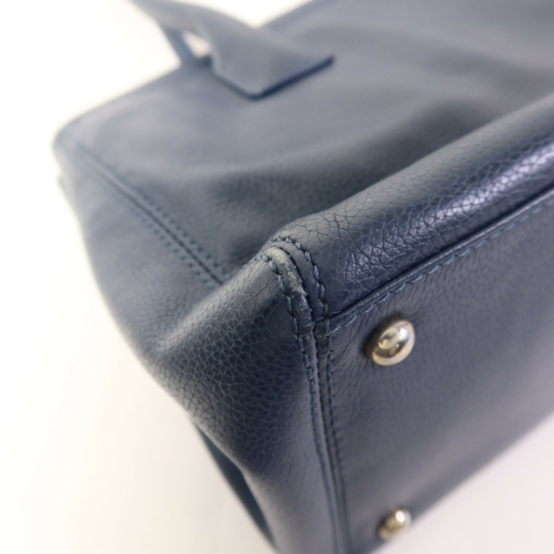 CHANEL 牛皮皮革Shoulder Bag銀扣肩背袋-13