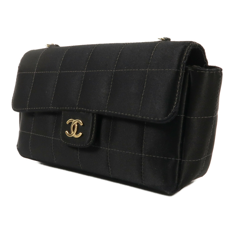 CHANEL 帆布Chain Shoulder金扣鏈帶肩背袋-2