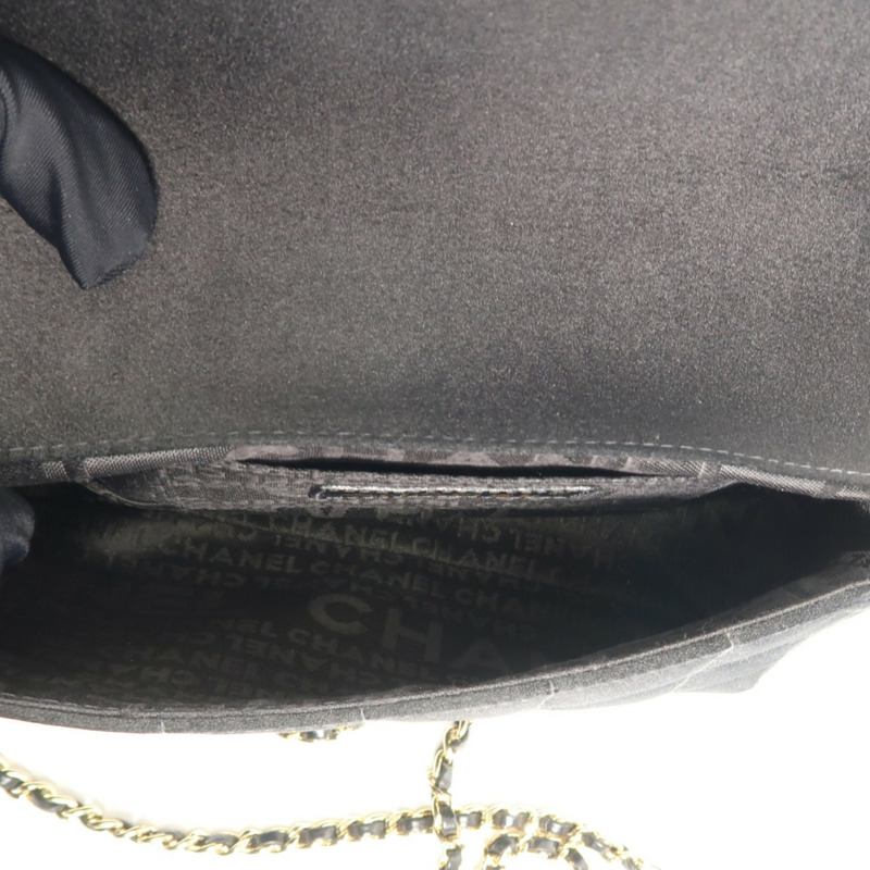 CHANEL 帆布Chain Shoulder金扣鏈帶肩背袋-4