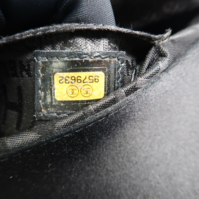 CHANEL 帆布Chain Shoulder金扣鏈帶肩背袋-6