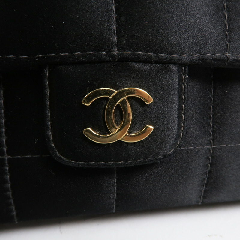 CHANEL 帆布Chain Shoulder金扣鏈帶肩背袋-7