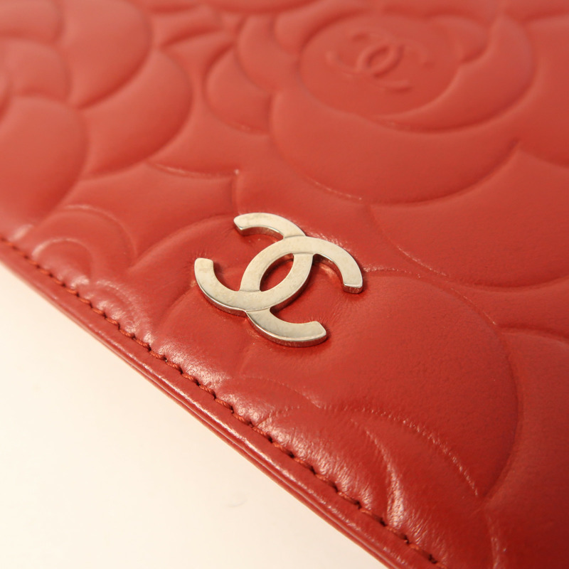 CHANEL 羊皮皮革Long Wallet銀扣長錢包-7