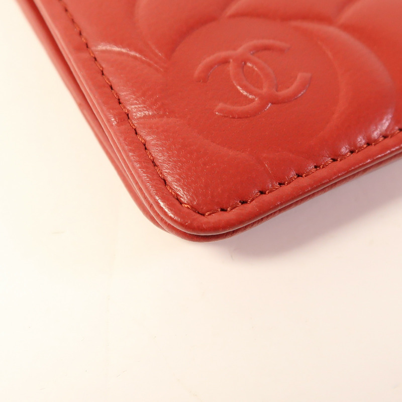 CHANEL 羊皮皮革Long Wallet銀扣長錢包-8