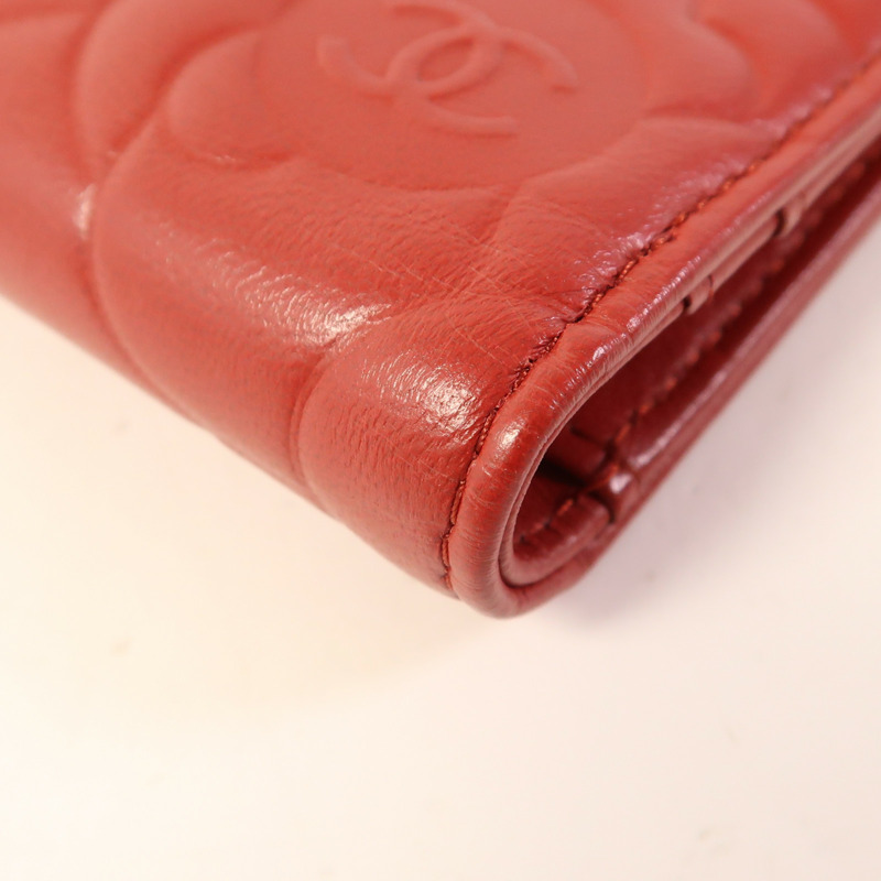 CHANEL 羊皮皮革Long Wallet銀扣長錢包-9