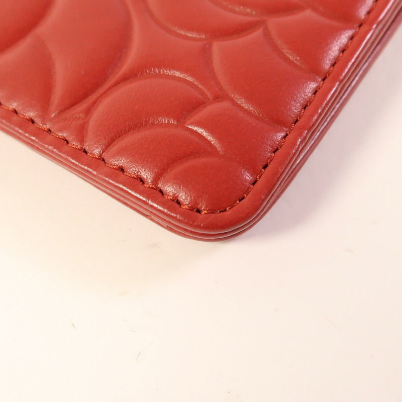 CHANEL 羊皮皮革Long Wallet銀扣長錢包-11