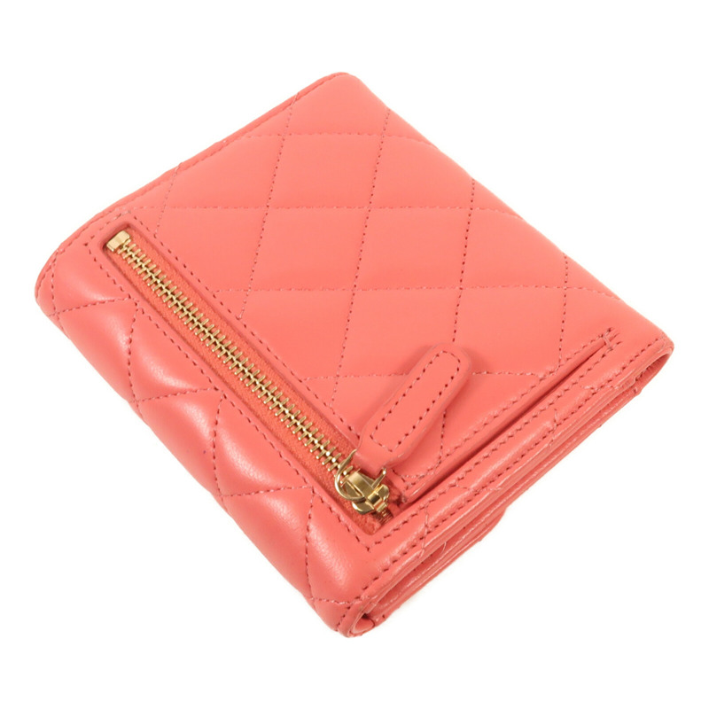 CHANEL 牛皮皮革Wallet金扣錢包-3