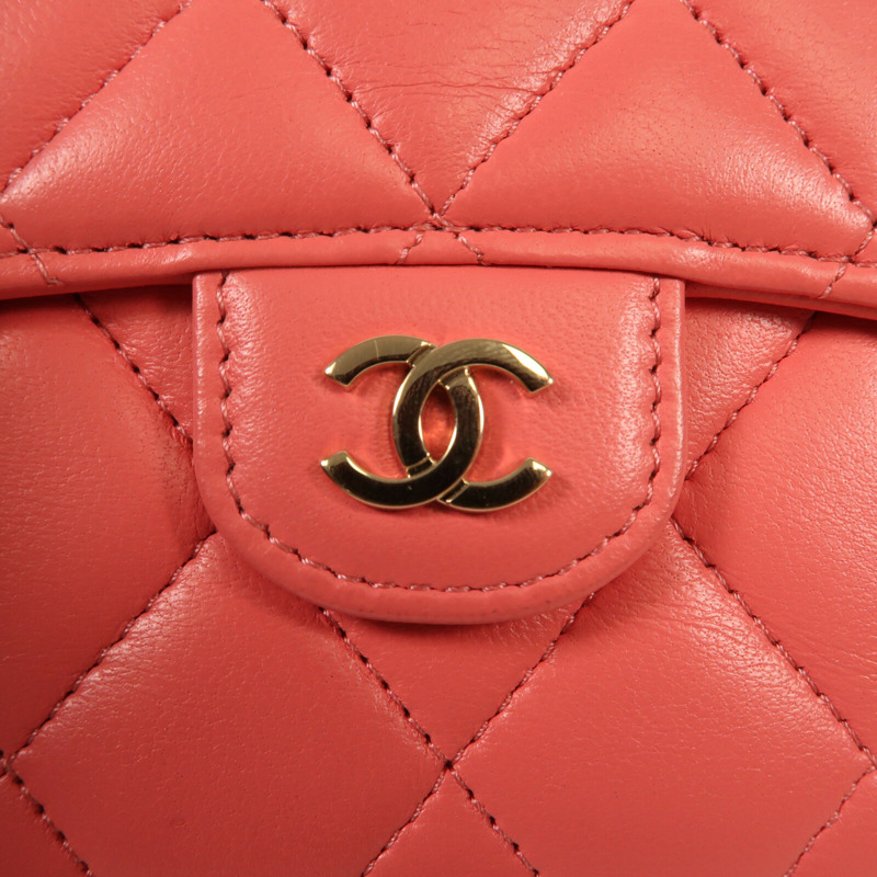 CHANEL 牛皮皮革Wallet金扣錢包-8