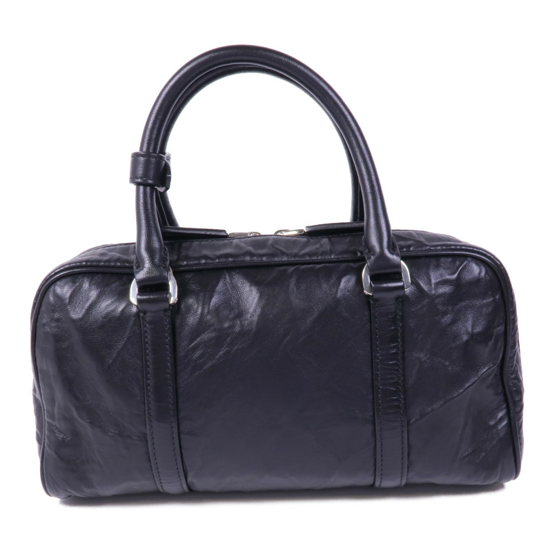 PRADA 牛皮皮革2 Way Shoulder Bag銀扣手挽肩背兩用袋-1