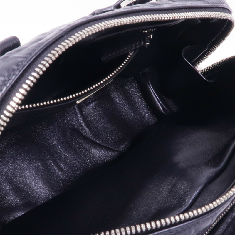 PRADA 牛皮皮革2 Way Shoulder Bag銀扣手挽肩背兩用袋-4